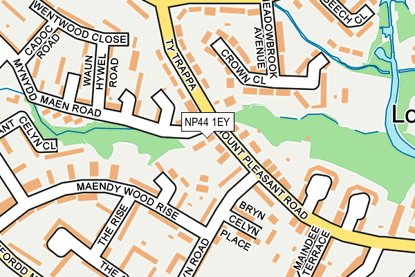 NP44 1EY map - OS OpenMap – Local (Ordnance Survey)