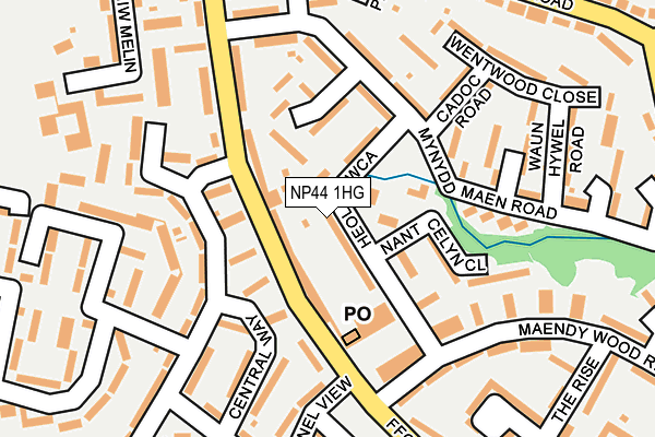 NP44 1HG map - OS OpenMap – Local (Ordnance Survey)