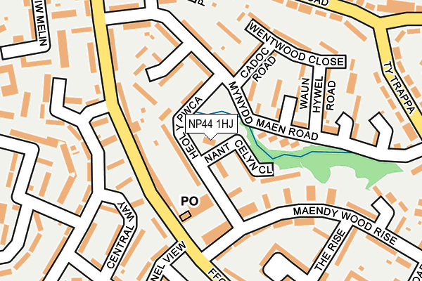 NP44 1HJ map - OS OpenMap – Local (Ordnance Survey)