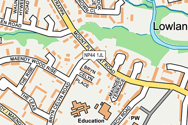 NP44 1JL map - OS OpenMap – Local (Ordnance Survey)