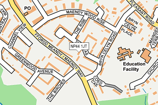 NP44 1JT map - OS OpenMap – Local (Ordnance Survey)