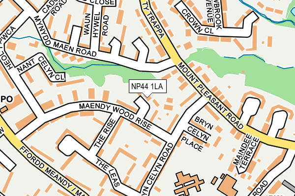 NP44 1LA map - OS OpenMap – Local (Ordnance Survey)