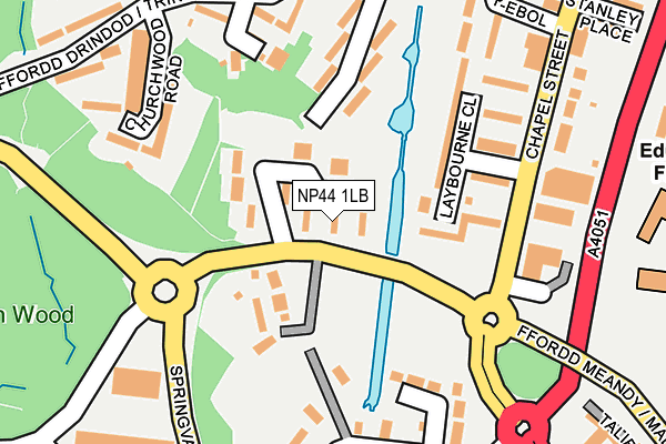 NP44 1LB map - OS OpenMap – Local (Ordnance Survey)