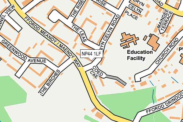NP44 1LF map - OS OpenMap – Local (Ordnance Survey)