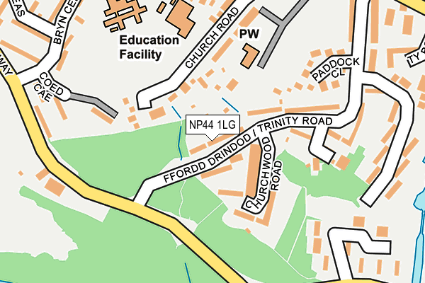 NP44 1LG map - OS OpenMap – Local (Ordnance Survey)