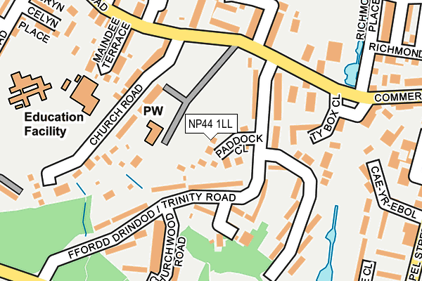 NP44 1LL map - OS OpenMap – Local (Ordnance Survey)