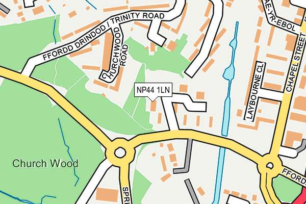 NP44 1LN map - OS OpenMap – Local (Ordnance Survey)