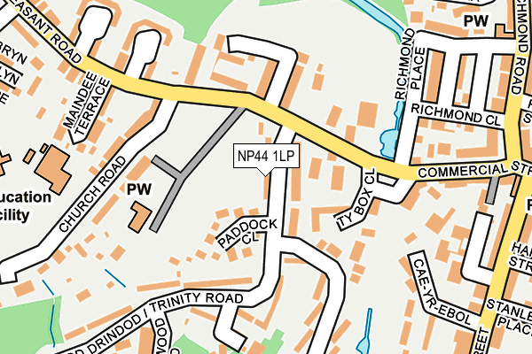 NP44 1LP map - OS OpenMap – Local (Ordnance Survey)