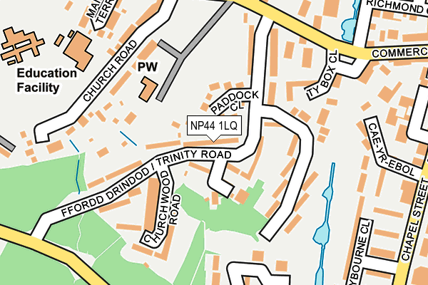 NP44 1LQ map - OS OpenMap – Local (Ordnance Survey)