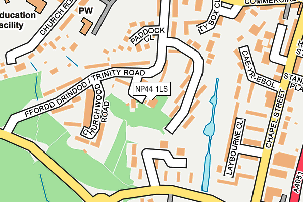 NP44 1LS map - OS OpenMap – Local (Ordnance Survey)