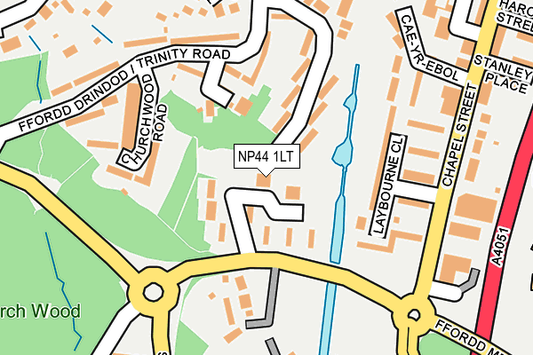 NP44 1LT map - OS OpenMap – Local (Ordnance Survey)