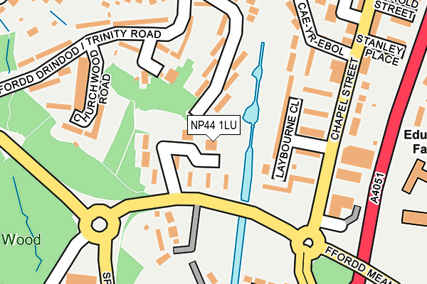 NP44 1LU map - OS OpenMap – Local (Ordnance Survey)
