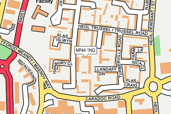 NP44 1NQ map - OS OpenMap – Local (Ordnance Survey)