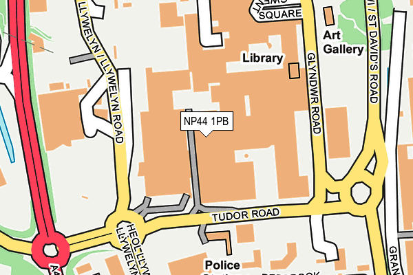 NP44 1PB map - OS OpenMap – Local (Ordnance Survey)