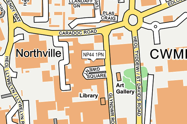 NP44 1PN map - OS OpenMap – Local (Ordnance Survey)