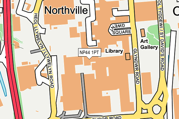 NP44 1PT map - OS OpenMap – Local (Ordnance Survey)