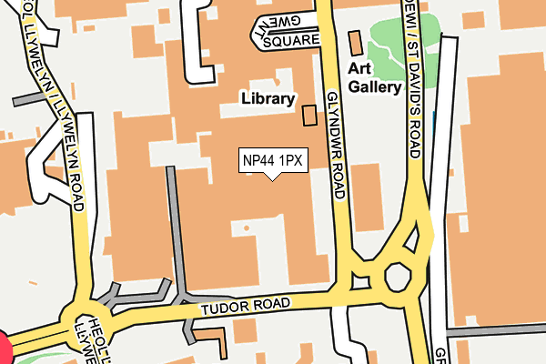 NP44 1PX map - OS OpenMap – Local (Ordnance Survey)