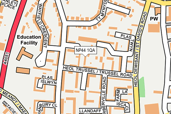 NP44 1QA map - OS OpenMap – Local (Ordnance Survey)