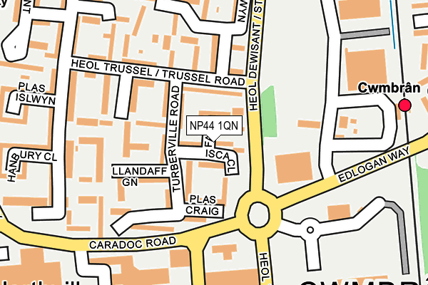 NP44 1QN map - OS OpenMap – Local (Ordnance Survey)