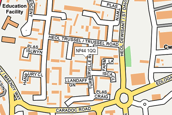 NP44 1QQ map - OS OpenMap – Local (Ordnance Survey)
