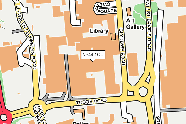 NP44 1QU map - OS OpenMap – Local (Ordnance Survey)