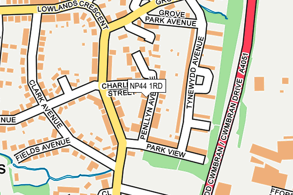 NP44 1RD map - OS OpenMap – Local (Ordnance Survey)