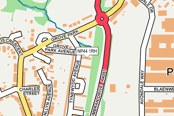 NP44 1RH map - OS OpenMap – Local (Ordnance Survey)