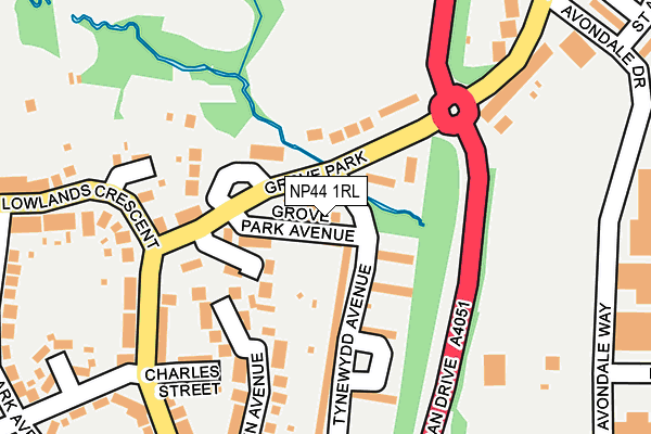 NP44 1RL map - OS OpenMap – Local (Ordnance Survey)