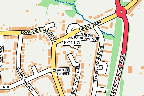 NP44 1RN map - OS OpenMap – Local (Ordnance Survey)