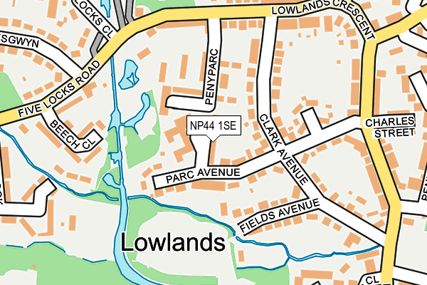NP44 1SE map - OS OpenMap – Local (Ordnance Survey)
