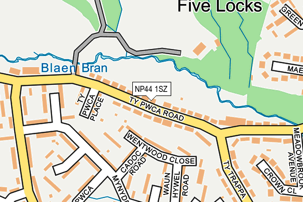 NP44 1SZ map - OS OpenMap – Local (Ordnance Survey)