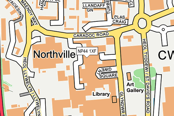 NP44 1XF map - OS OpenMap – Local (Ordnance Survey)