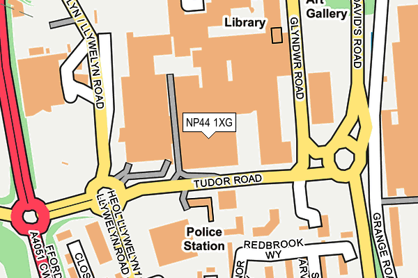 NP44 1XG map - OS OpenMap – Local (Ordnance Survey)