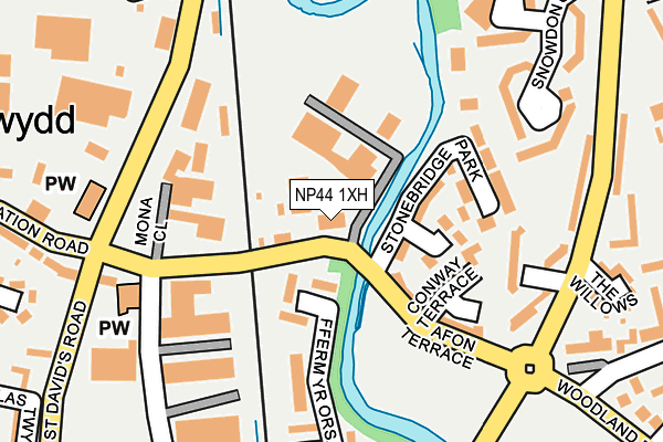 NP44 1XH map - OS OpenMap – Local (Ordnance Survey)