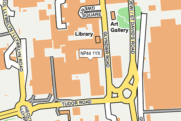 NP44 1YX map - OS OpenMap – Local (Ordnance Survey)