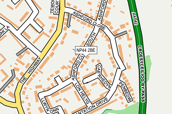 NP44 2BE map - OS OpenMap – Local (Ordnance Survey)