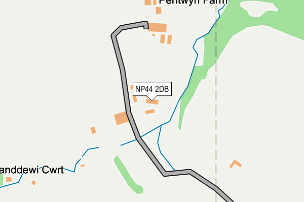 NP44 2DB map - OS OpenMap – Local (Ordnance Survey)