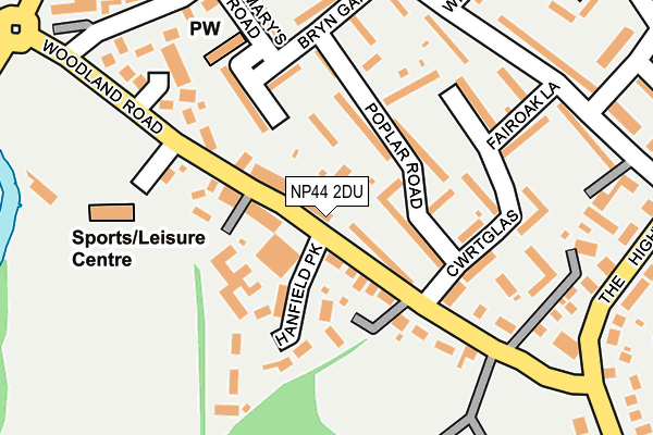 NP44 2DU map - OS OpenMap – Local (Ordnance Survey)