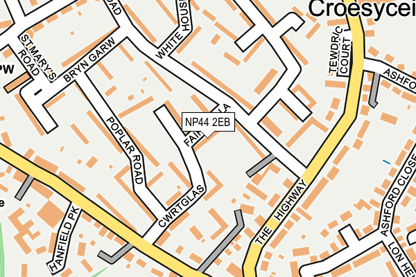 NP44 2EB map - OS OpenMap – Local (Ordnance Survey)