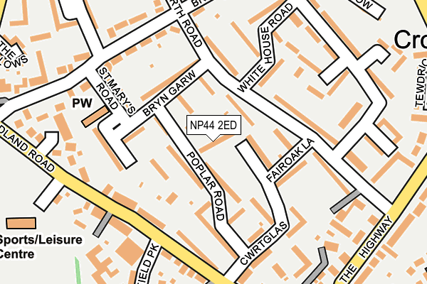 NP44 2ED map - OS OpenMap – Local (Ordnance Survey)