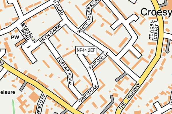 NP44 2EF map - OS OpenMap – Local (Ordnance Survey)