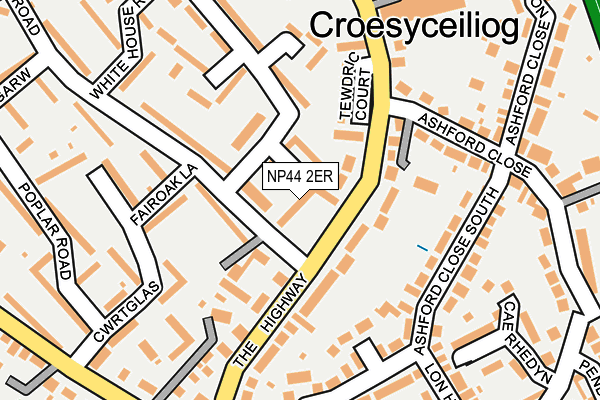 NP44 2ER map - OS OpenMap – Local (Ordnance Survey)