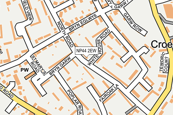 NP44 2EW map - OS OpenMap – Local (Ordnance Survey)