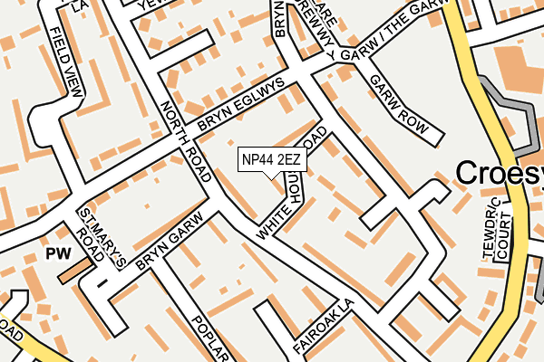 NP44 2EZ map - OS OpenMap – Local (Ordnance Survey)