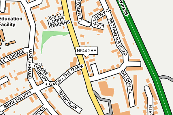 NP44 2HE map - OS OpenMap – Local (Ordnance Survey)