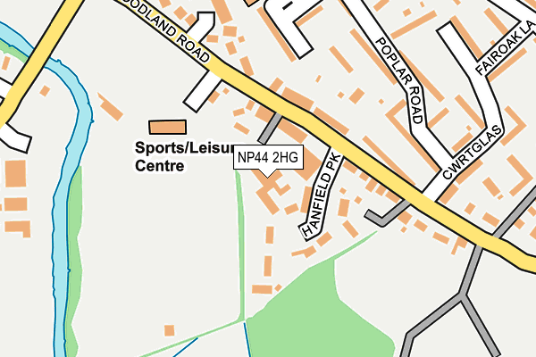 NP44 2HG map - OS OpenMap – Local (Ordnance Survey)