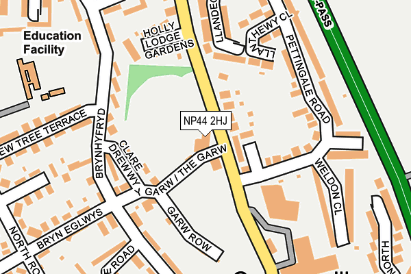 NP44 2HJ map - OS OpenMap – Local (Ordnance Survey)