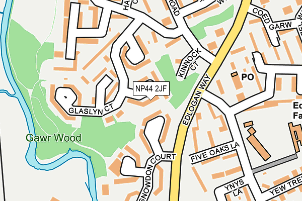 NP44 2JF map - OS OpenMap – Local (Ordnance Survey)