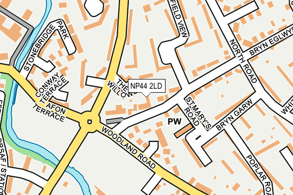 NP44 2LD map - OS OpenMap – Local (Ordnance Survey)