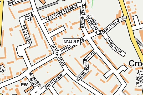 NP44 2LE map - OS OpenMap – Local (Ordnance Survey)